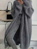 Longline cardigan women's with oversized fit and textured finish | M&B - 1 - Modern britwear