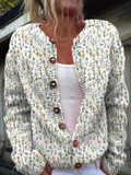 Cardigan Damen mit floralem Muster und Knopfleiste | A&Z - 1 - Atelier-Zofia