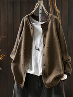 Cardigan Damen mit strukturiertem Design und Knopfverschluss | A&Z - 7 - Atelier-Zofia