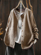 Cardigan Damen mit strukturiertem Design und Knopfverschluss | A&Z - 8 - Atelier-Zofia