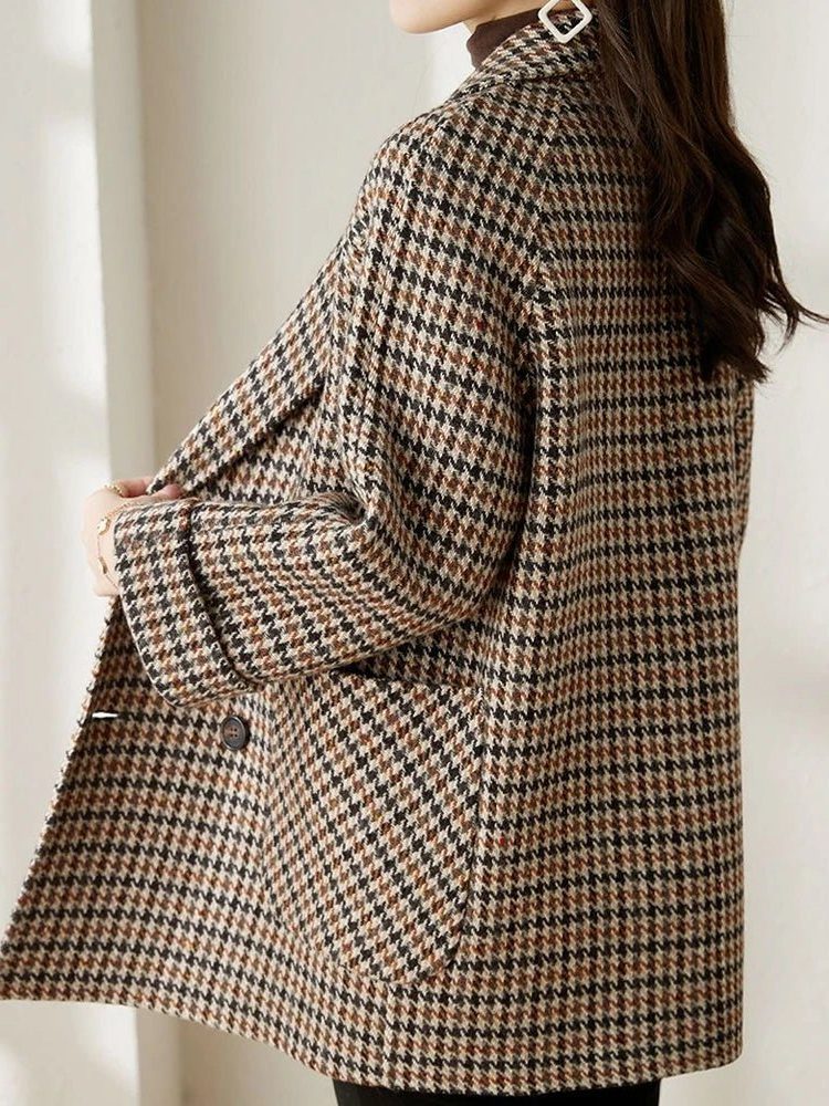 Damen Blazer im Hahnentritt-Look mit doppeltem Knopfverschluss | A&Z - 4 - Atelier-Zofia