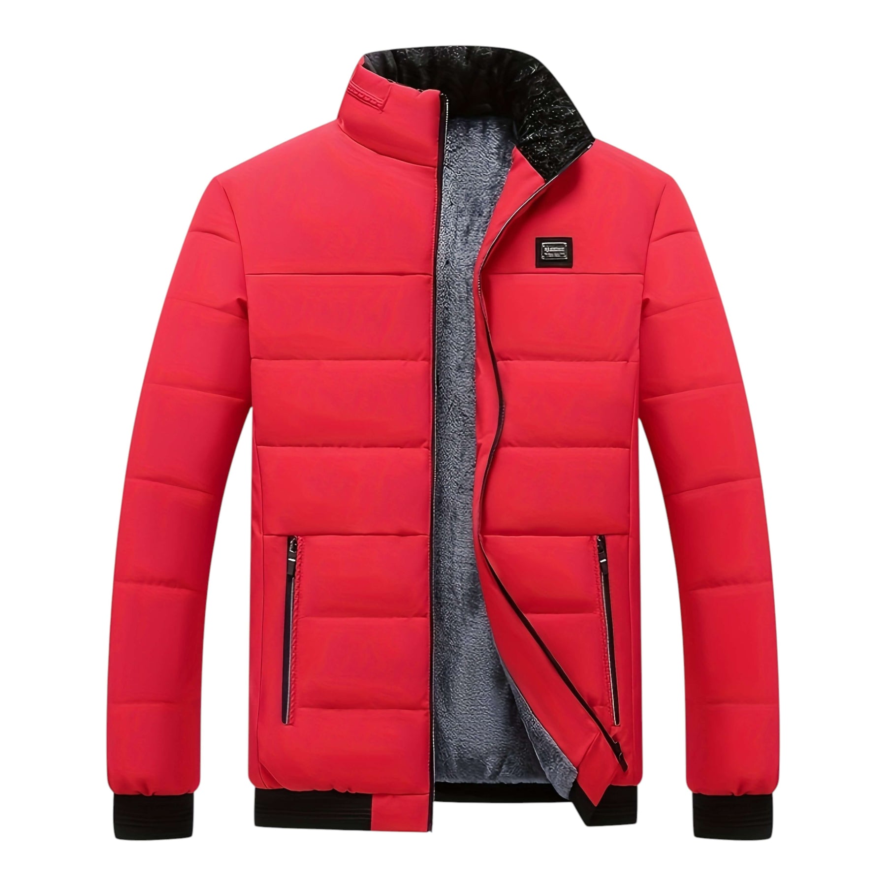Men's Quilted Jacket with Stand-Up Collar and Zipped Pockets | M&B - 5 - Modern britwear