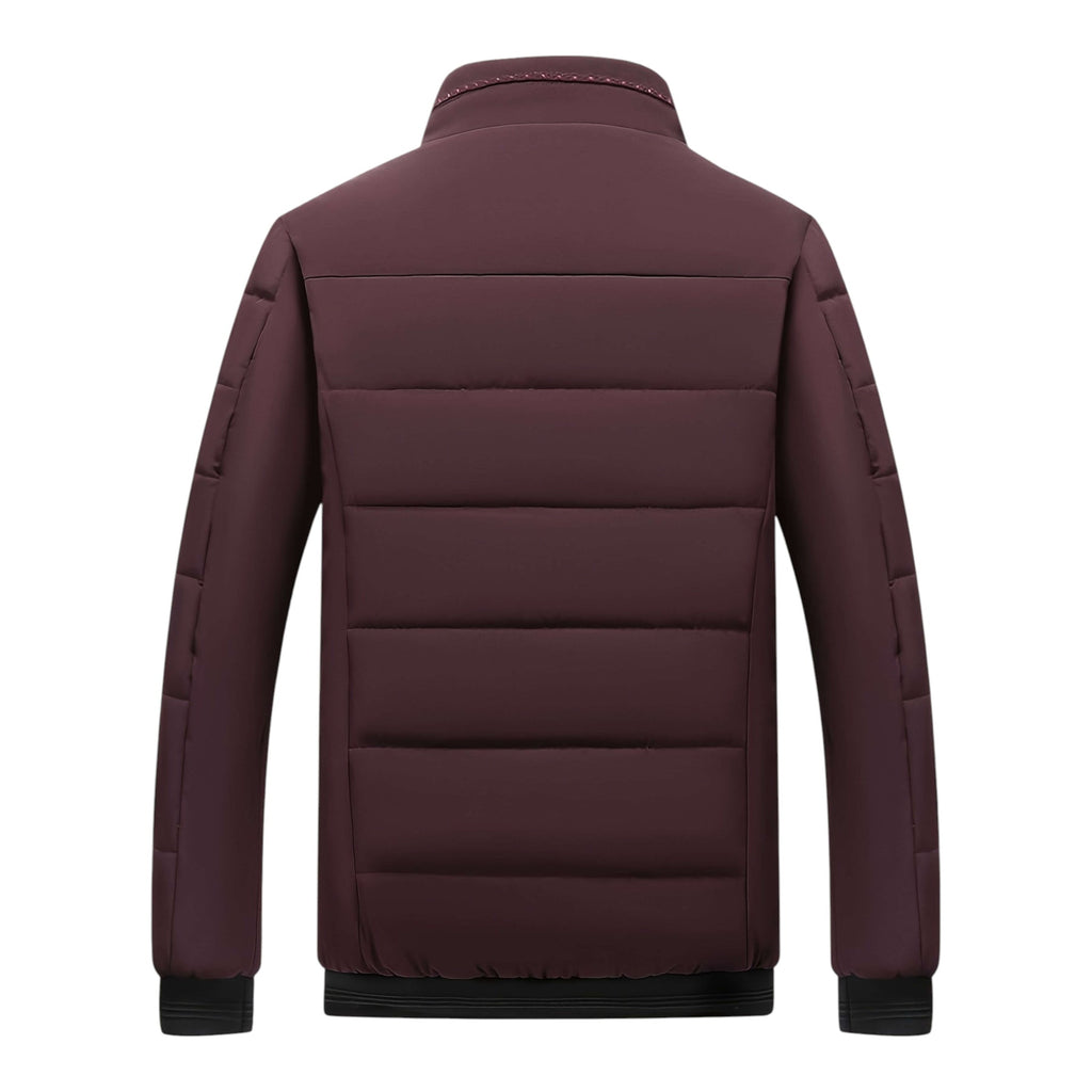Men's Quilted Jacket with Stand-Up Collar and Zipped Pockets | M&B - 6 - Modern britwear