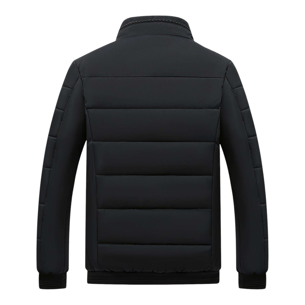 Men's Quilted Jacket with Stand-Up Collar and Zipped Pockets | M&B - 7 - Modern britwear