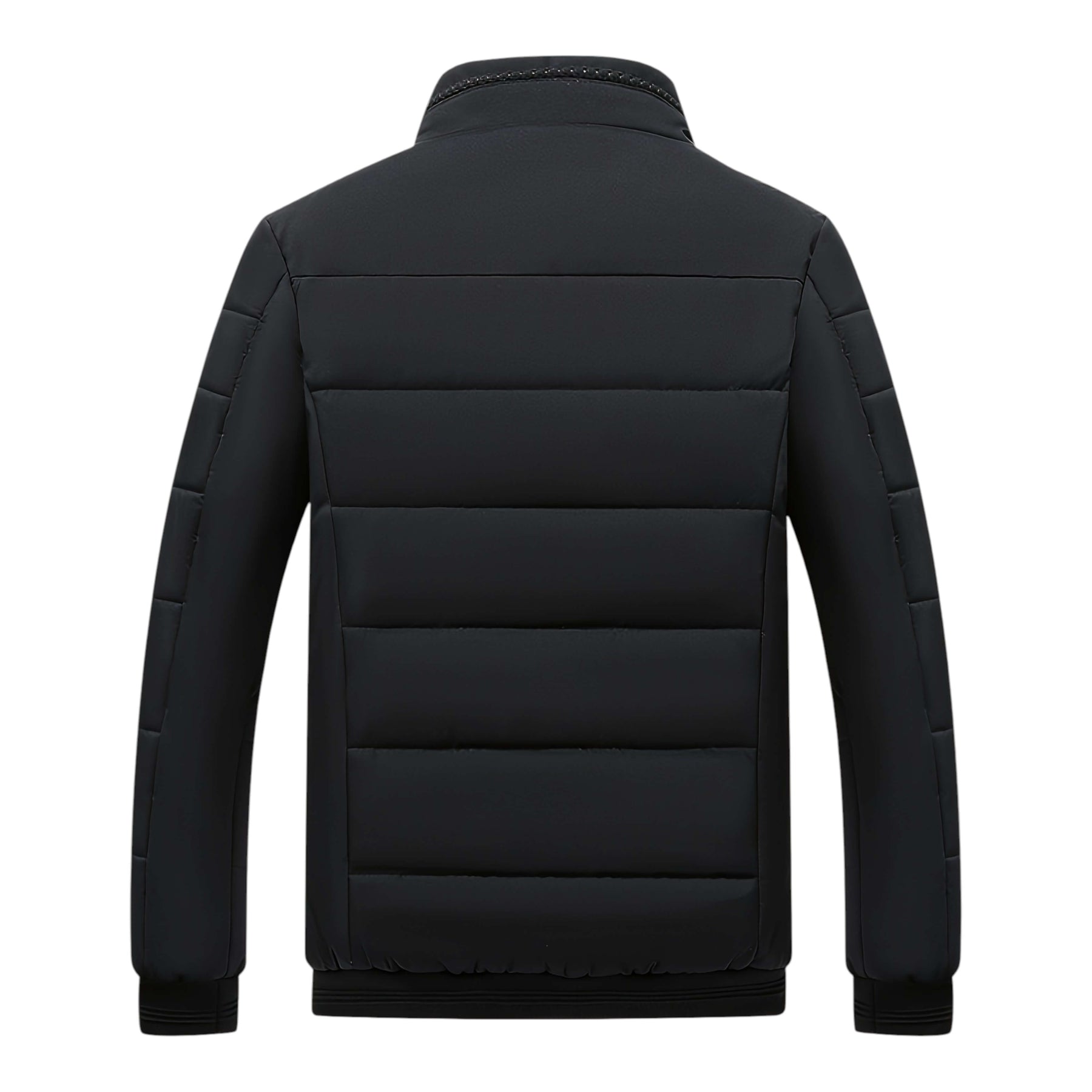 Men's Quilted Jacket with Stand-Up Collar and Zipped Pockets | M&B - 7 - Modern britwear