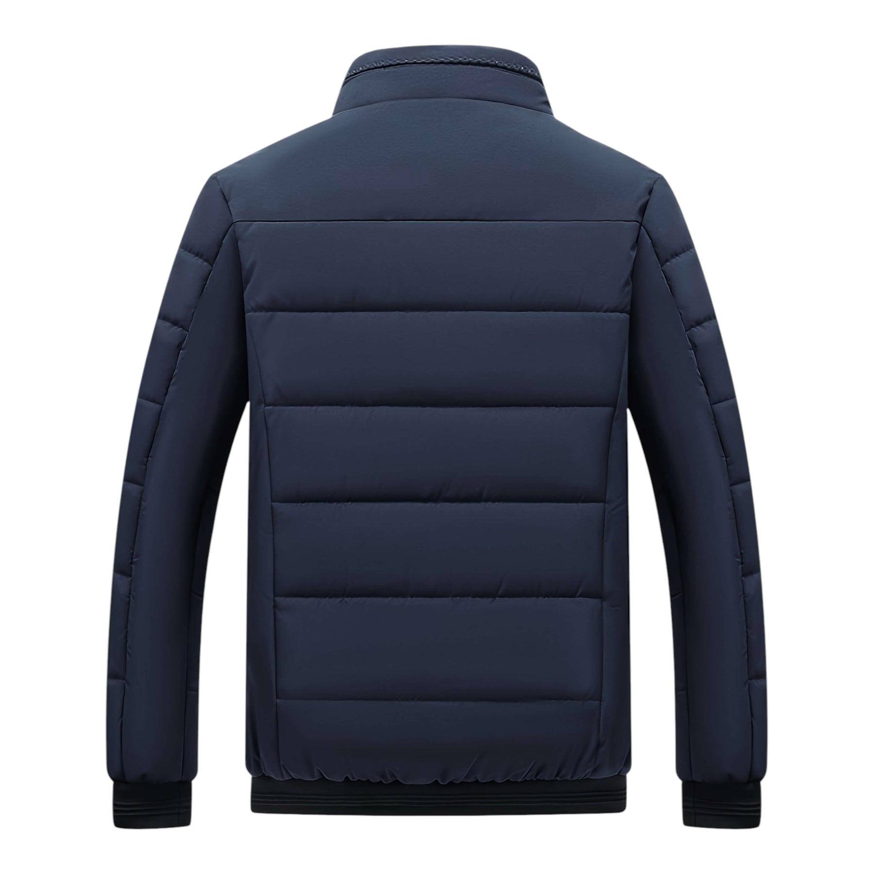 Men's Quilted Jacket with Stand-Up Collar and Zipped Pockets | M&B - 8 - Modern britwear