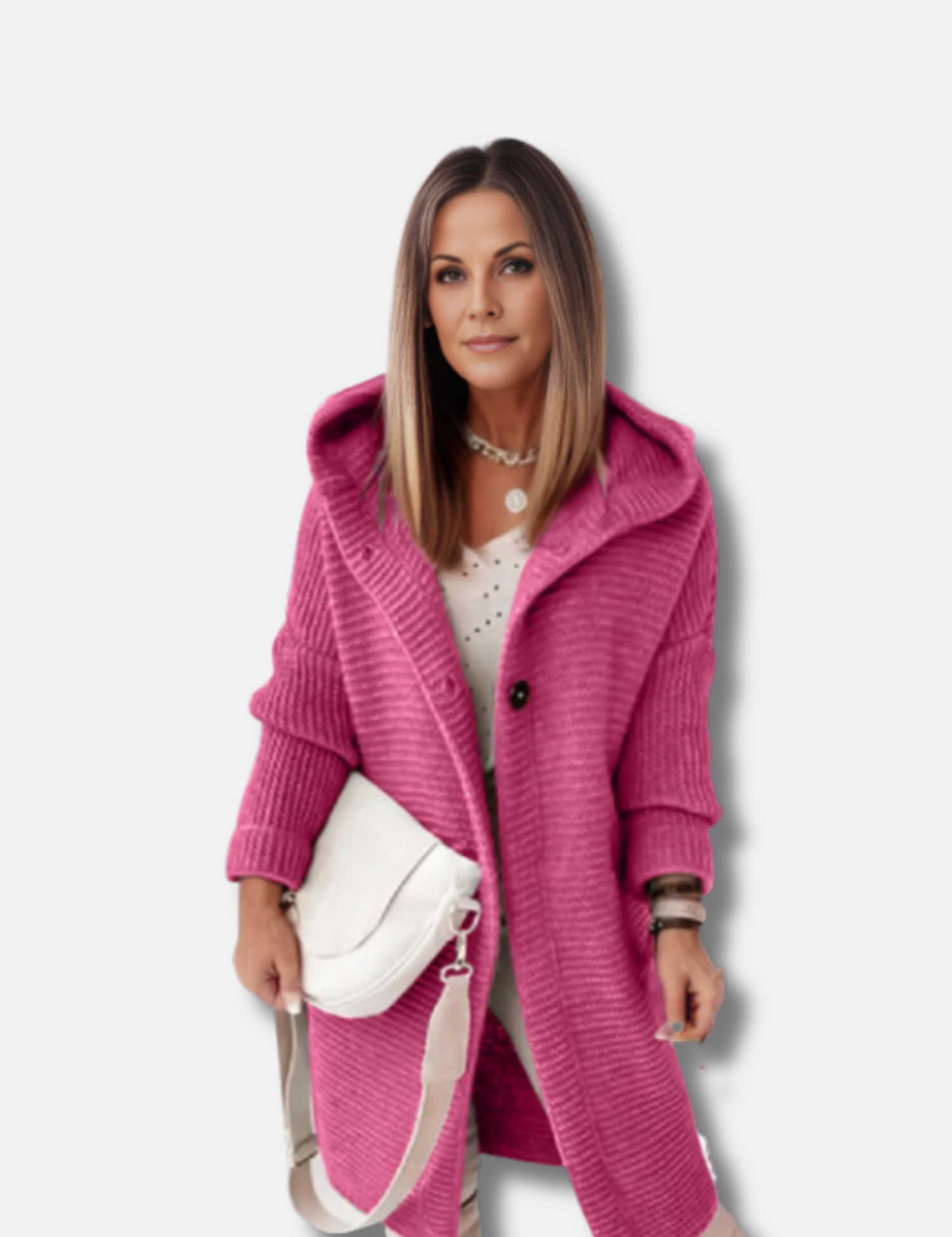 Cardigan Damen mit Kapuze in Grober Rippstruktur | A&Z - 2 - Atelier-Zofia
