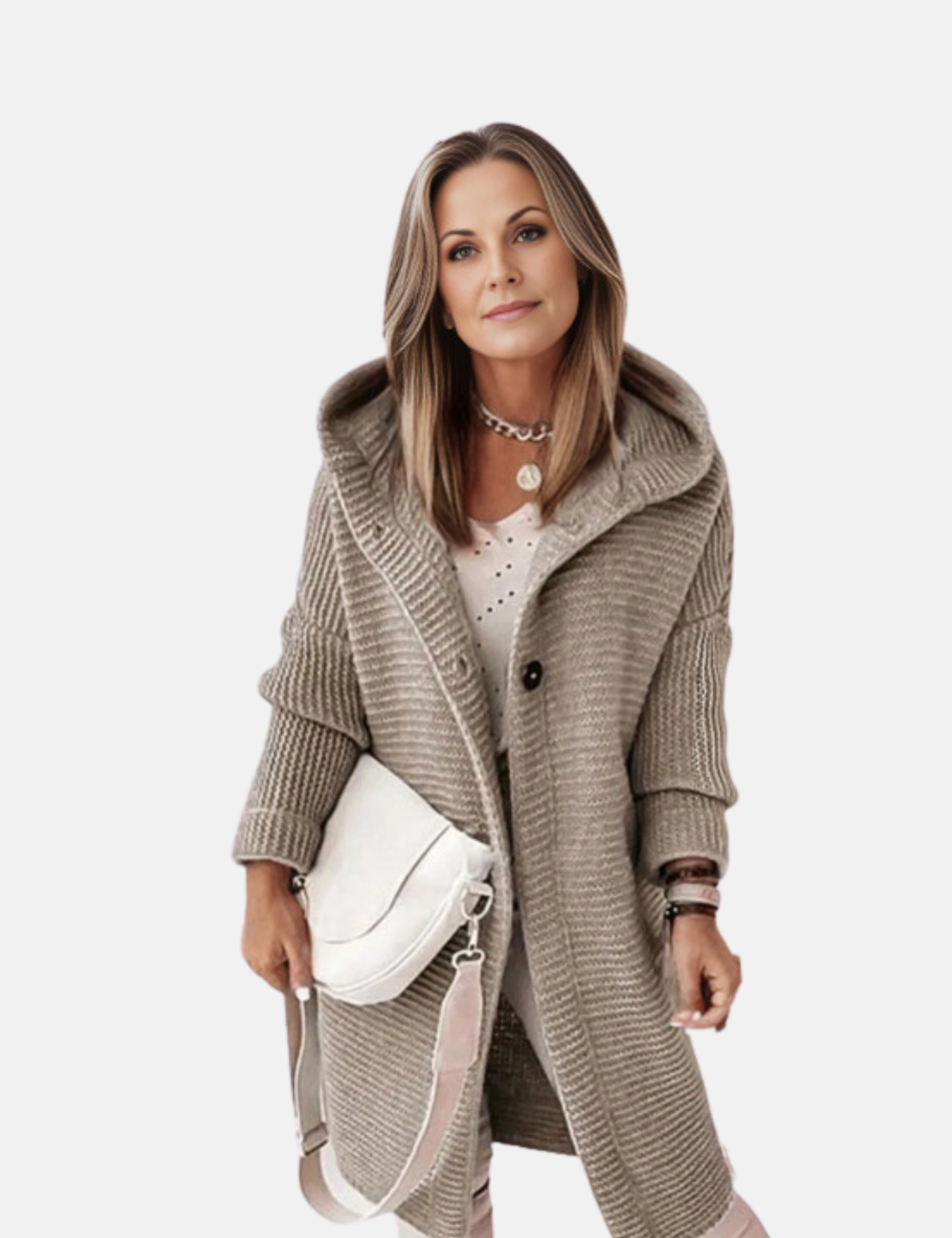 Cardigan Damen mit Kapuze in Grober Rippstruktur | A&Z - 3 - Atelier-Zofia