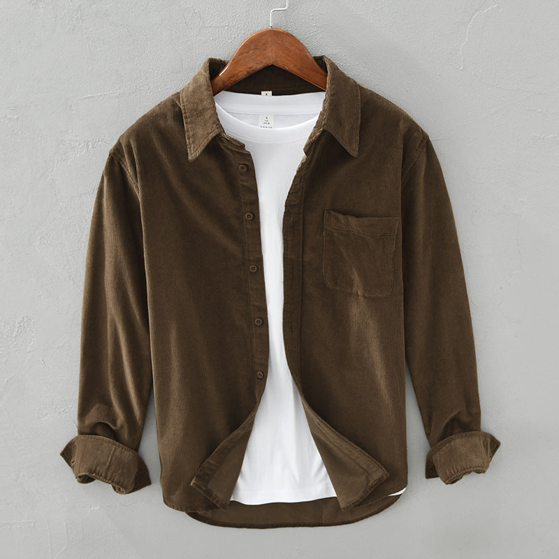 Men's Corduroy Shirt | Classic Cut with Textured Detail | M&B - 2 - Modern britwear