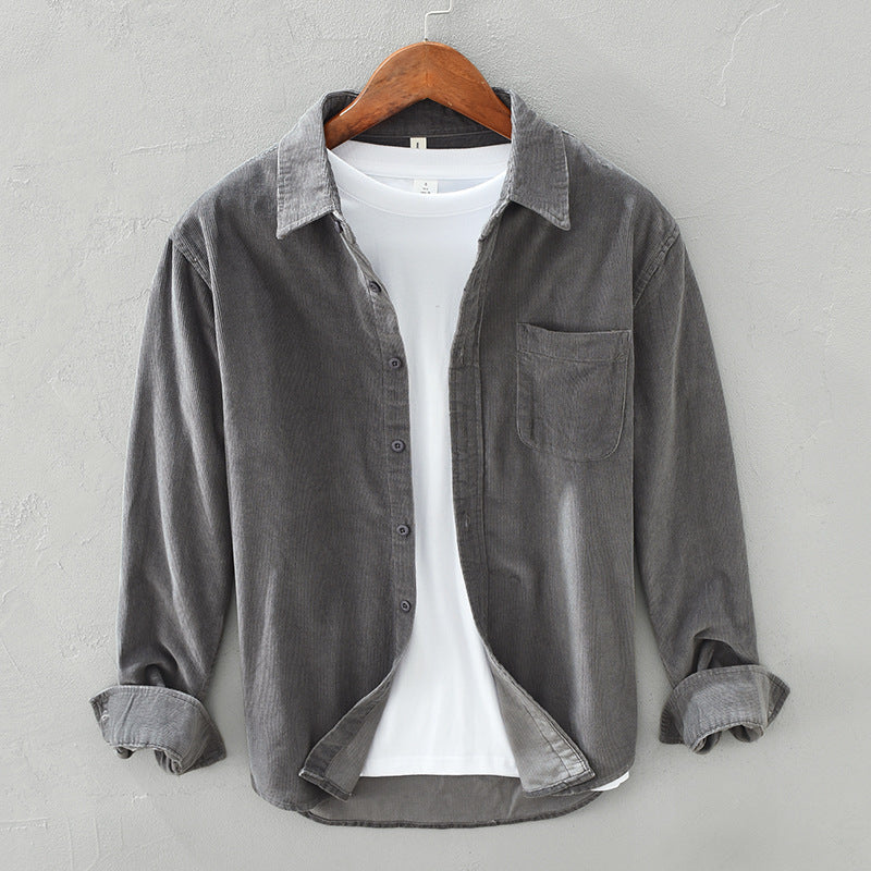 Men's Corduroy Shirt | Classic Cut with Textured Detail | M&B - 4 - Modern britwear