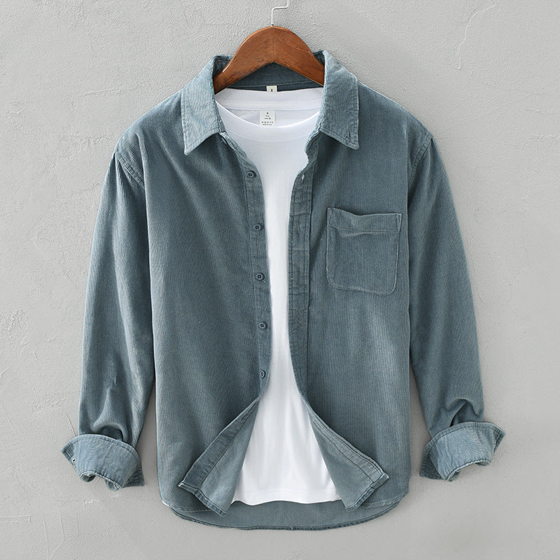 Men's Corduroy Shirt | Classic Cut with Textured Detail | M&B - 5 - Modern britwear