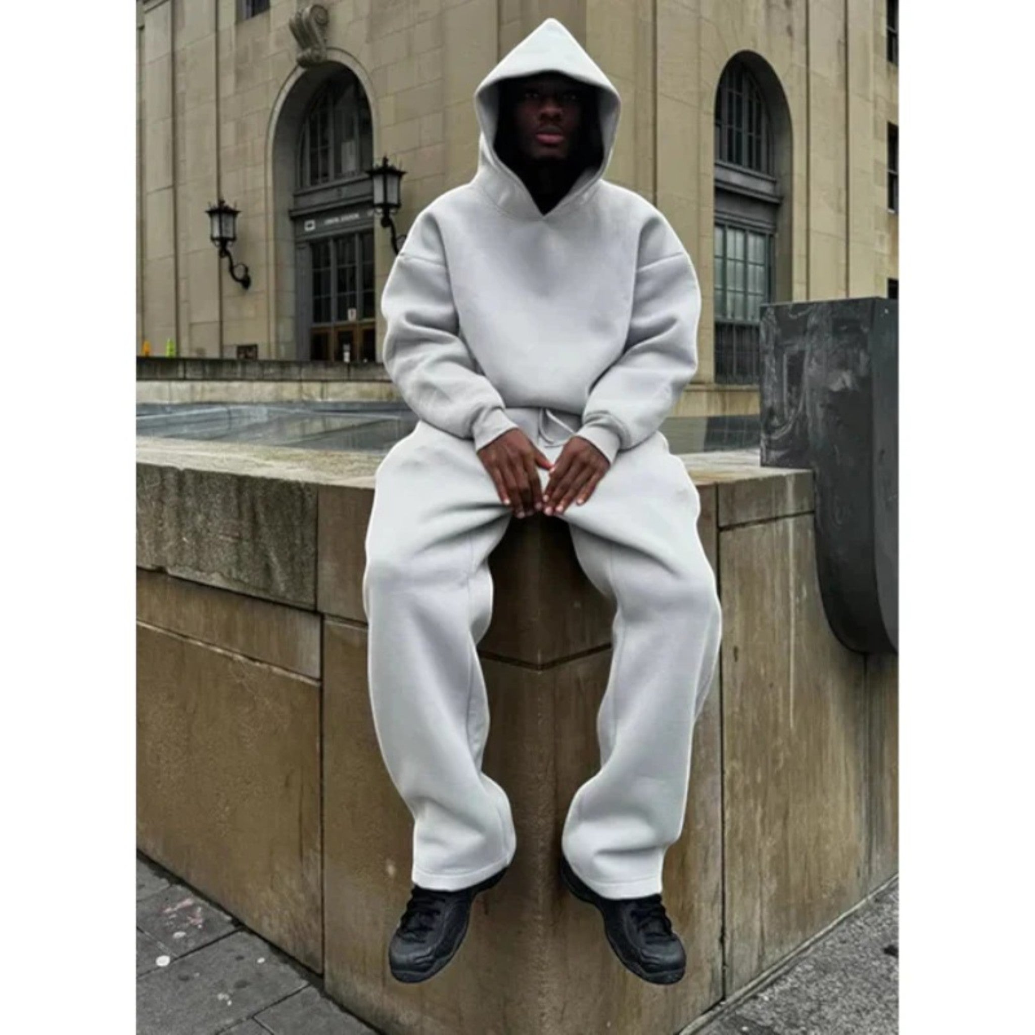 Men's Oversized Hoodie and Joggers Set with Relaxed Fit | M&B - 5 - Modern britwear