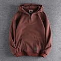 Herren Kapuzenpullover mit halbem Reißverschluss und lockerer Passform | A&Z - 1 - Atelier-Zofia