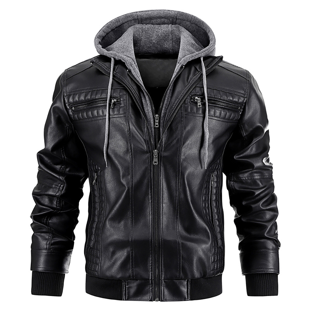 Moderne Herren Jacke mit Kapuze und Reißverschlüssen | A&Z - 1 - Atelier-Zofia