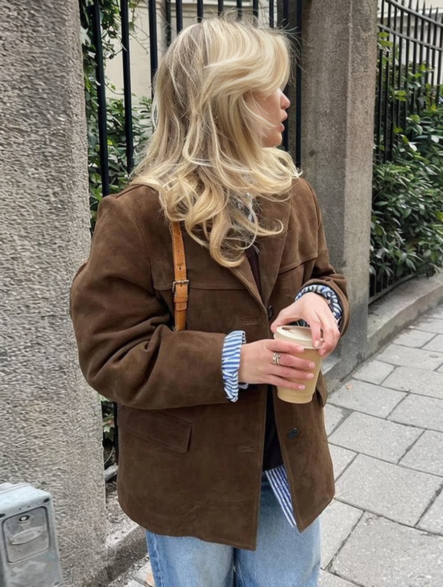 Jacket Women's Oversized Fit with Classic Details | M&B - 7 - Modern britwear