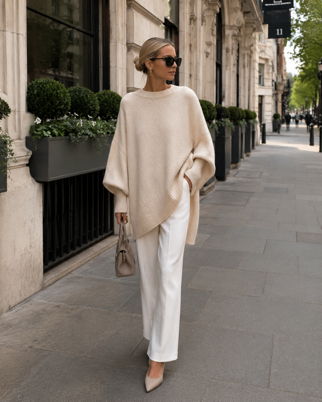 Oversize-Pullover Damen mit asymmetrischem Schnitt und langen Ärmeln | A&Z - 1 - Atelier-Zofia