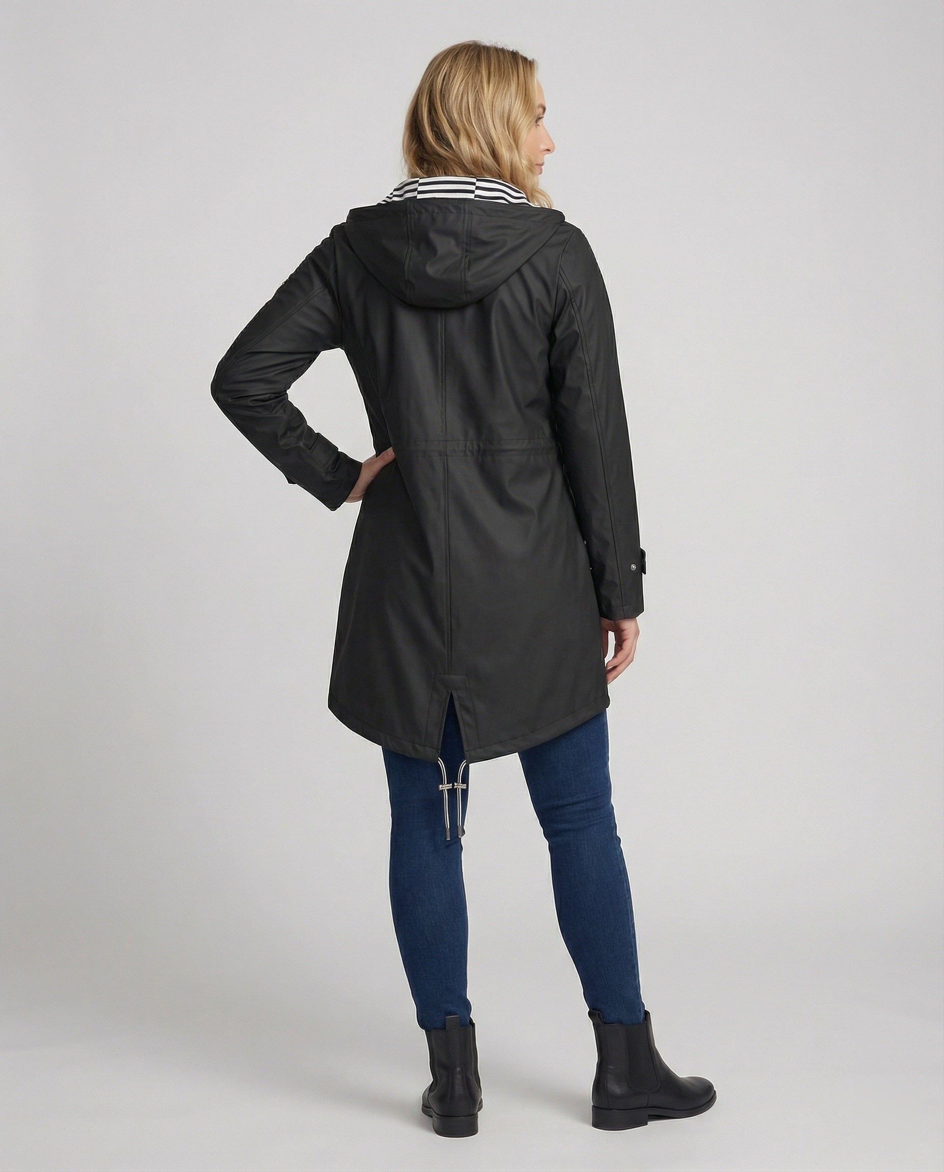 Women's Hooded Jacket - Relaxed Fit with Drawstring Waist | M&B - 9 - Modern britwear