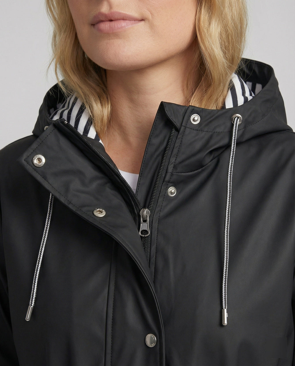 Women's Hooded Jacket - Relaxed Fit with Drawstring Waist | M&B - 10 - Modern britwear