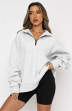 Hoodie Damen mit Stehkragen und Reißverschluss | A&Z - 3 - Atelier-Zofia