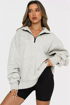 Hoodie Damen mit Stehkragen und Reißverschluss | A&Z - 4 - Atelier-Zofia