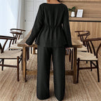 Outfit Damen braun weit geschnitten mit quadratischem Ausschnitt - 4 - Atelier-Zofia