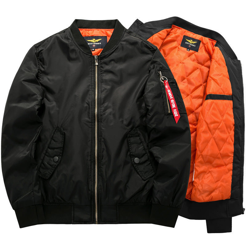 Bomberjacke Herren schwarz mit entspanntem Schnitt und praktischen Taschen - 9 - Atelier-Zofia