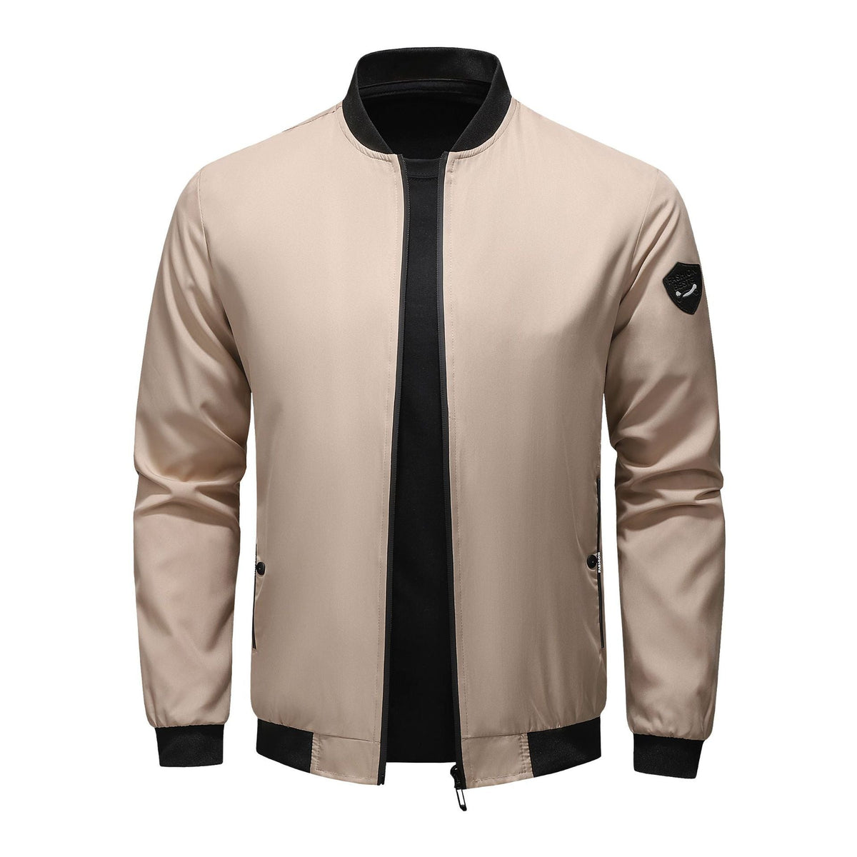 Jacket Herren blau tailliert mit Stehkragen - 5 - Atelier-Zofia
