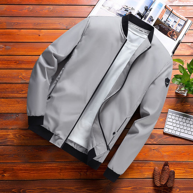 Jacket Herren blau tailliert mit Stehkragen - 9 - Atelier-Zofia