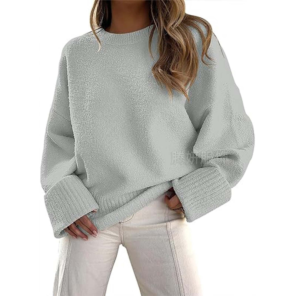 Pullover Damen schwarz lässig mit weitem Schnitt - 2 - Atelier-Zofia