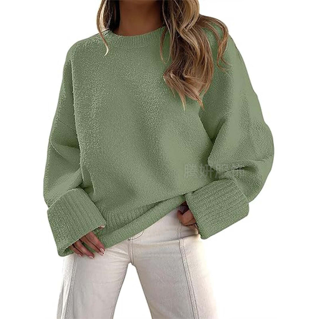 Pullover Damen schwarz lässig mit weitem Schnitt - 4 - Atelier-Zofia