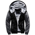 Jacket Men grau mit Kapuze und praktischen Taschen - 8 - Atelier-Zofia