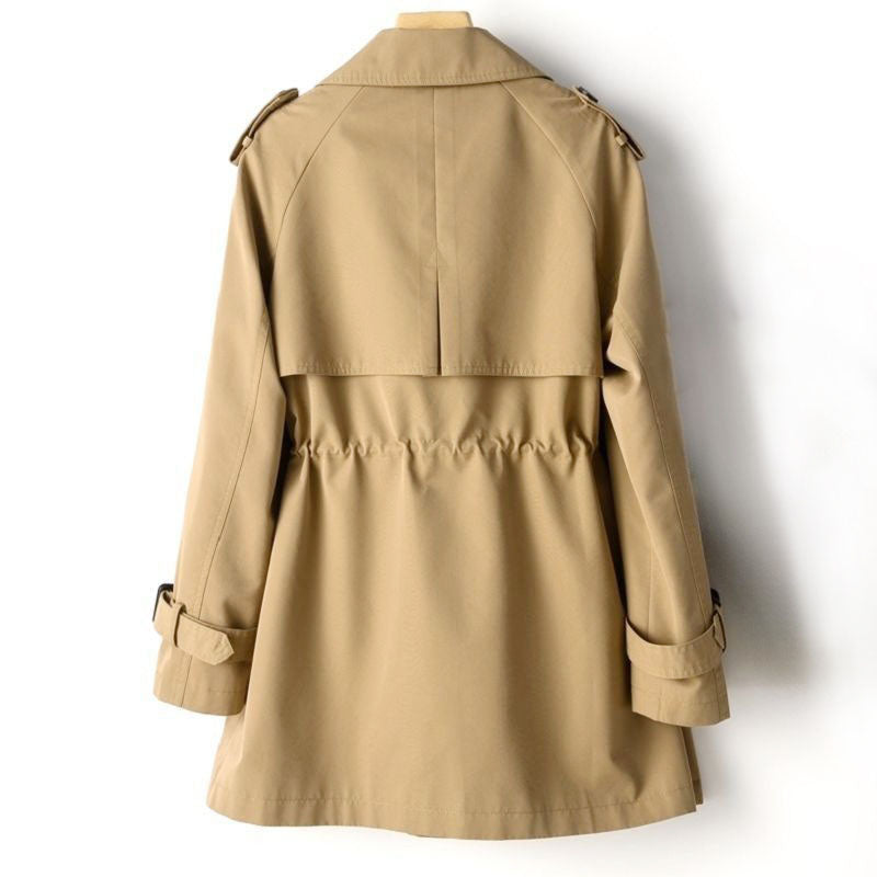 Trenchcoat Damen schwarz tailliert mit doppelter Knopfleiste - 6 - Atelier-Zofia