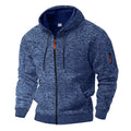 Hoodie Herren grau meliert mit durchgehendem Reißverschluss - 1 - Atelier-Zofia