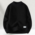 Herren Pullover schwarz mit strukturiertem Design - 1 - Atelier-Zofia