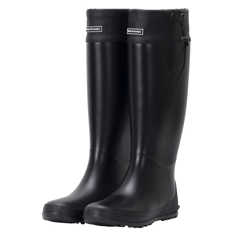 Gummistiefel Damen rot und gelb mit hohem Schaft - 5 - Atelier-Zofia