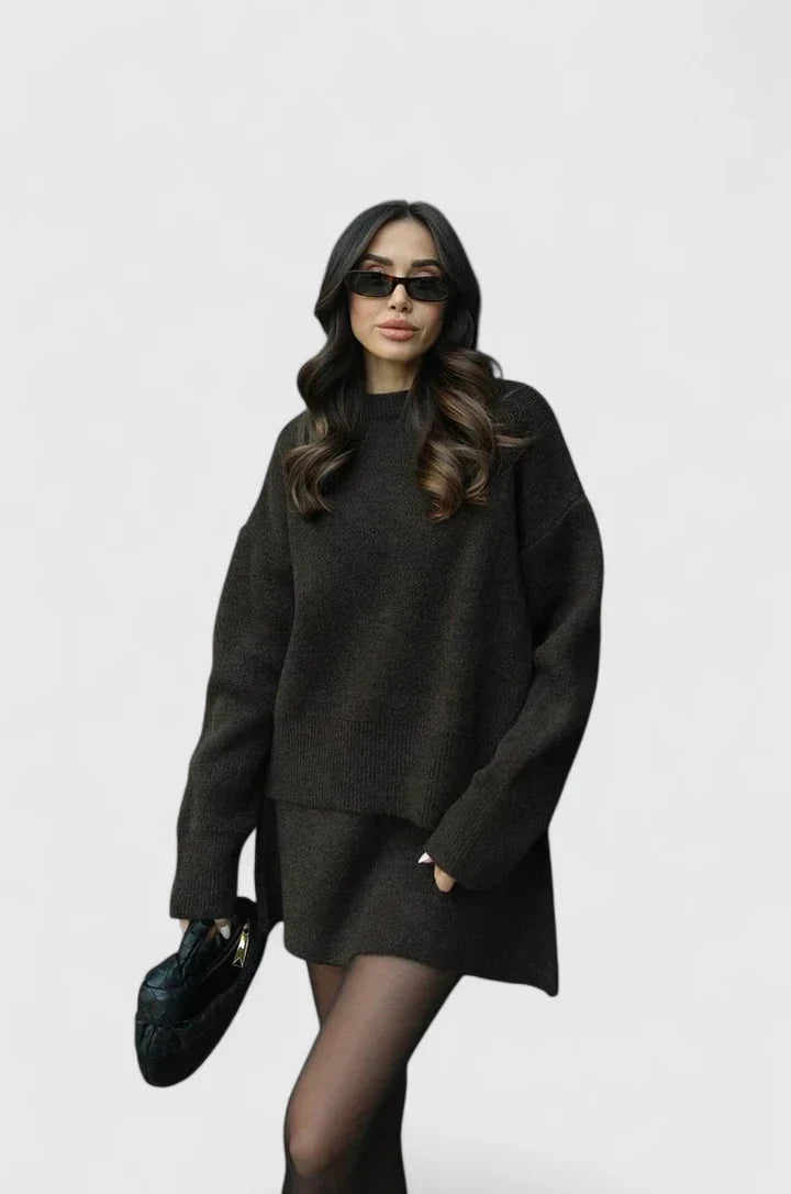 Outfit Damen grün tailliert mit weitem Schnitt - 1 - Atelier-Zofia