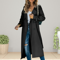 Trench Coat Damen grau tailliert mit doppelter Knopfleiste - 5 - Atelier-Zofia