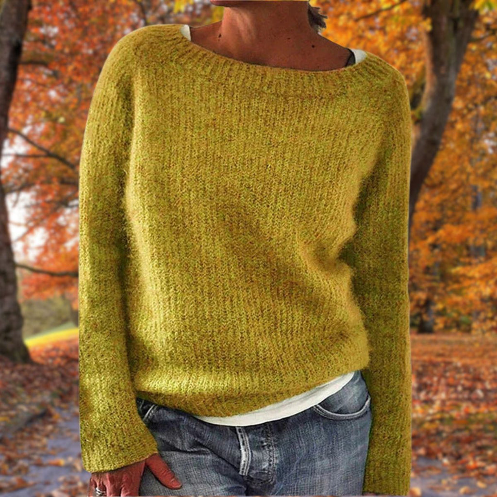 Pullover Damen schwarz weit mit weitem Ausschnitt - 1 - Atelier-Zofia