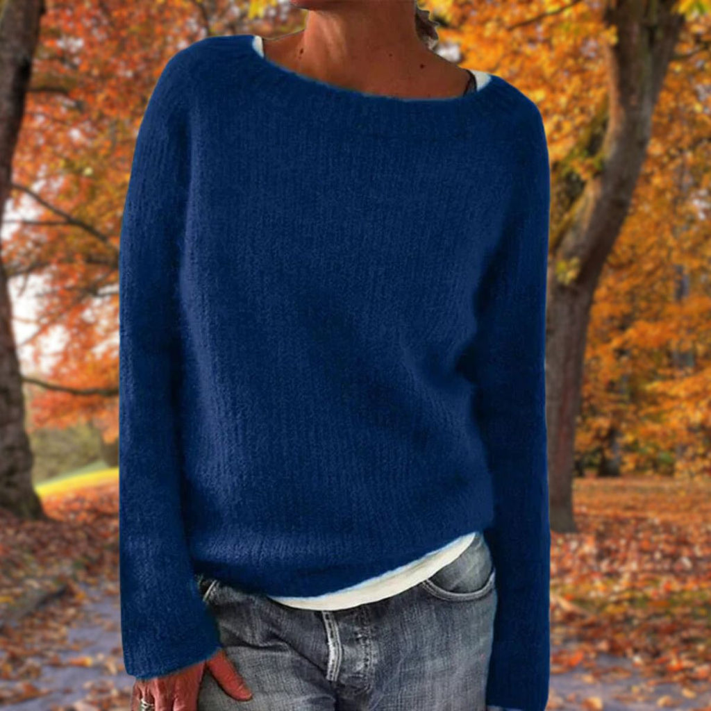 Pullover Damen schwarz weit mit weitem Ausschnitt - 3 - Atelier-Zofia