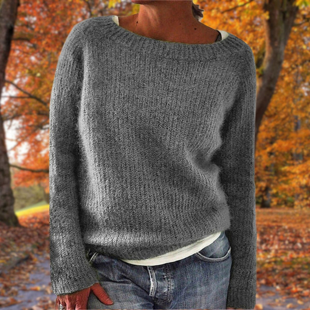 Pullover Damen schwarz weit mit weitem Ausschnitt - 4 - Atelier-Zofia