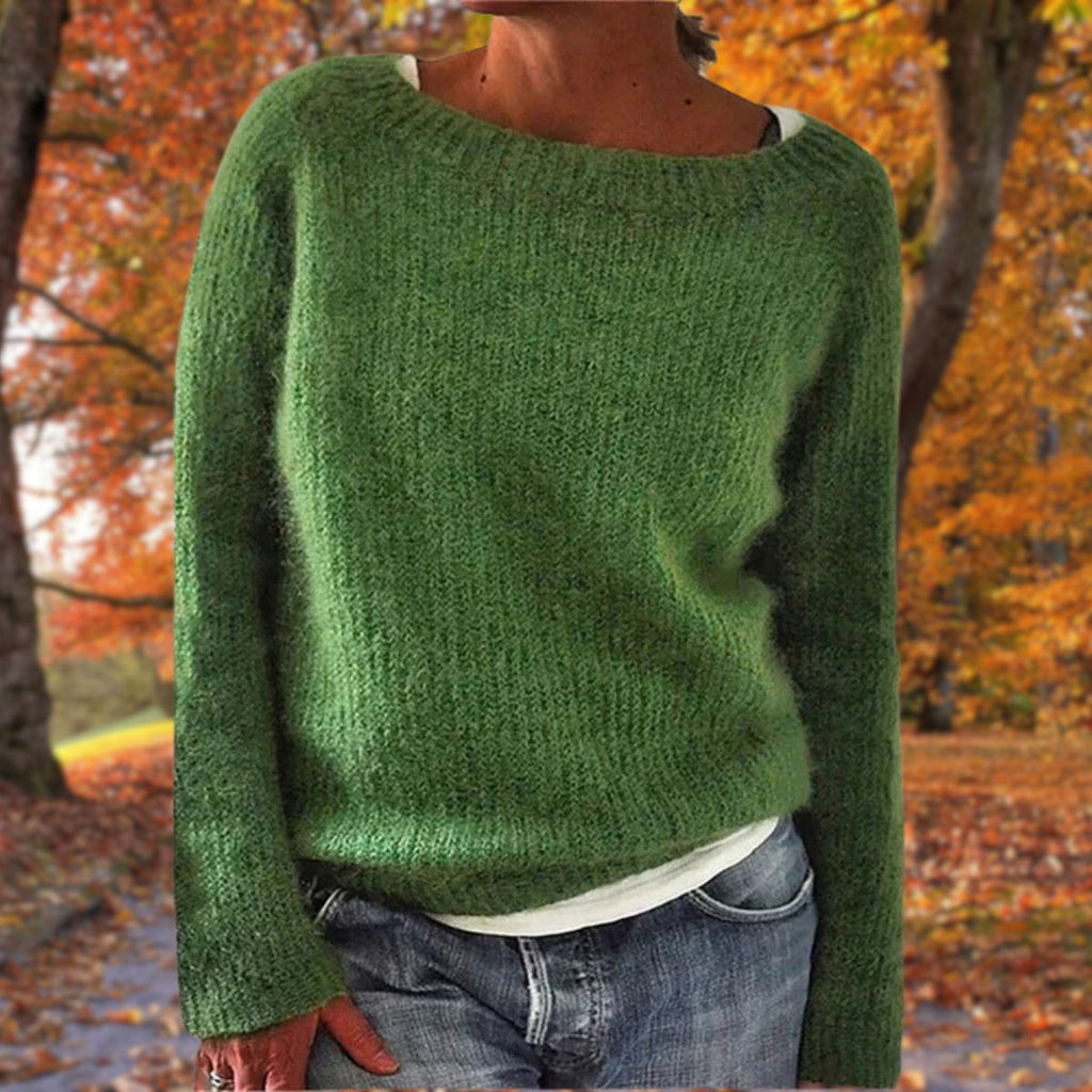 Pullover Damen schwarz weit mit weitem Ausschnitt - 5 - Atelier-Zofia