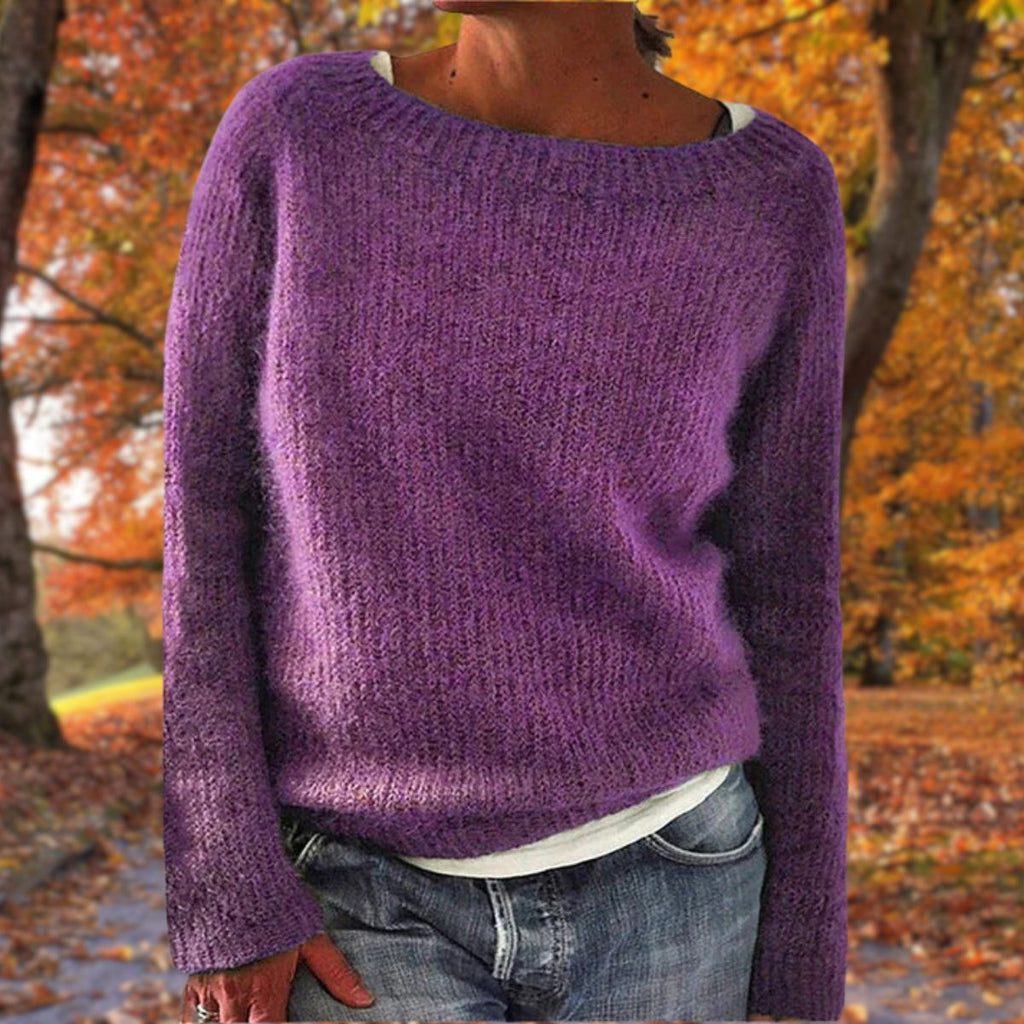 Pullover Damen schwarz weit mit weitem Ausschnitt - 7 - Atelier-Zofia