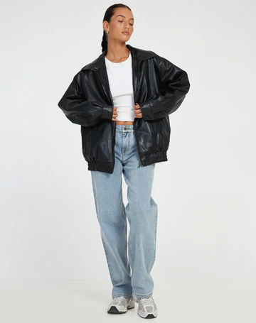 Jacke Damen braun oversize mit großem Kragen - 2 - Atelier-Zofia