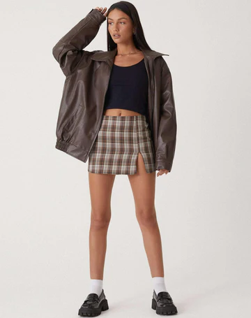 Jacke Damen braun oversize mit großem Kragen - 3 - Atelier-Zofia