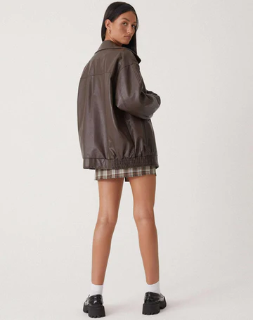Jacke Damen braun oversize mit großem Kragen - 5 - Atelier-Zofia