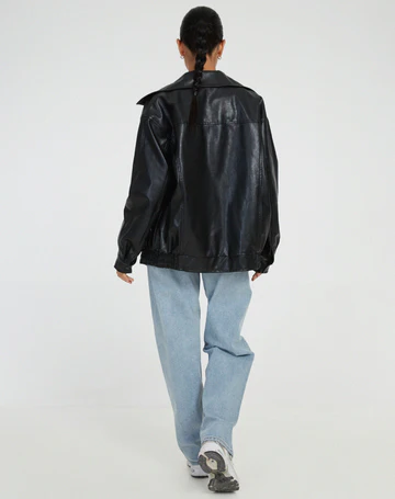 Jacke Damen braun oversize mit großem Kragen - 6 - Atelier-Zofia