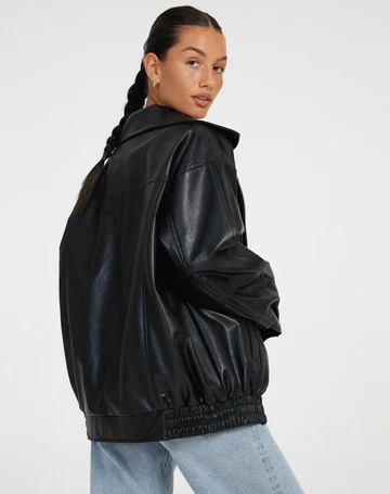 Jacke Damen braun oversize mit großem Kragen - 8 - Atelier-Zofia