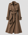 Trench Coat Damen schwarz tailliert mit Gürtel - 3 - Atelier-Zofia