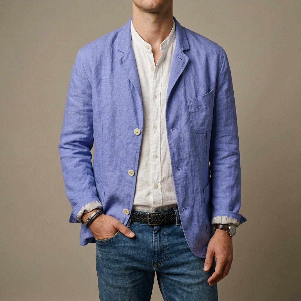 Blazer Herren schwarz tailliert mit Knöpfen - 3 - Atelier-Zofia