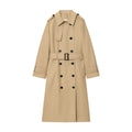 Trenchcoat Damen beige tailliert mit Gürtel und doppelter Knopfreihe - 1 - Atelier-Zofia